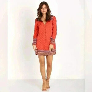 MinkPink Boho Queen Shirt Dress XS